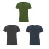 3-pack shirts bamboe groen-grijs-denim