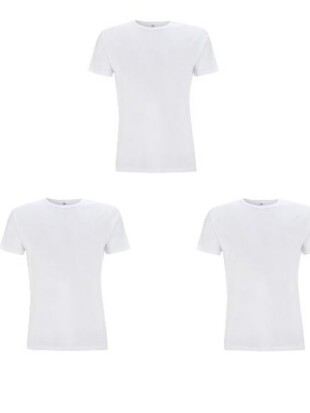 3-pack T-shirt bamboe, wit - CONTINENTAL CLOTHING