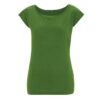 Damesshirt bamboe-bio katoen Continental Clothing - raglan leaf green