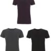 3-pack shirt bamboe Continental - aubergine-grijs-zwart