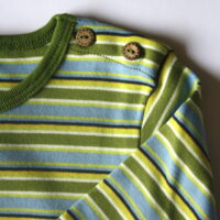 Kindershirt bio katoen Leela Cotton - lm streepjes groen-blauw 2