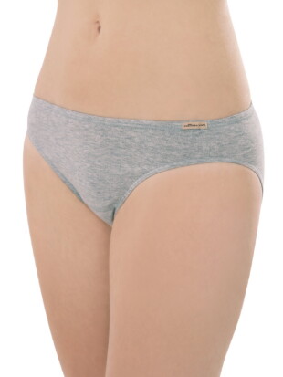 Slipje bio katoen, grijs melange - COMAZO