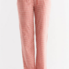 Pyjamabroek bio katoen Albero - ruitjes roze