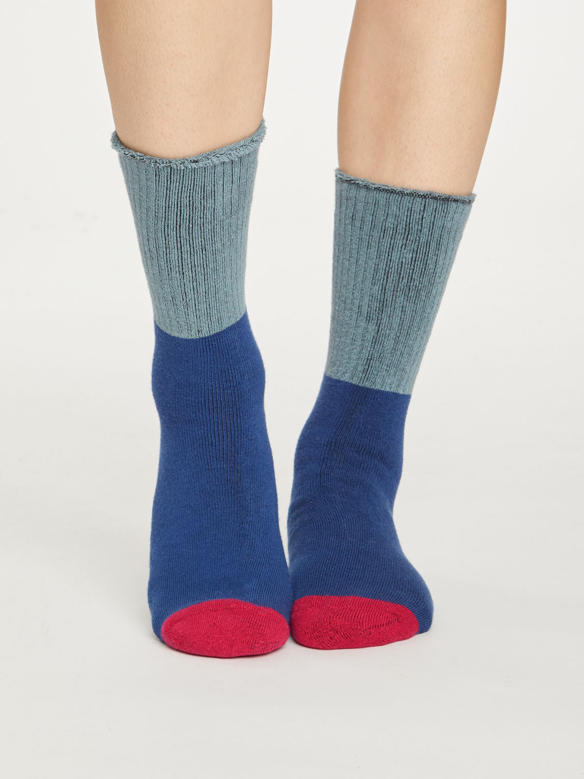 Regeneratie dans schakelaar Dikke sokken bio katoen, dusty blue/blauw - THOUGHT - Meer dan Mooi