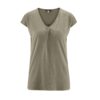 Damesshirt bio katoen-hennep Living Crafts - fairtrade en vegan - olijfgroen 4