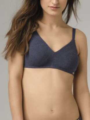 Beha bio katoen basic, navy melange - COMAZO