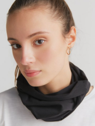 Colsjaal bio katoen, zwart - LEELA COTTON