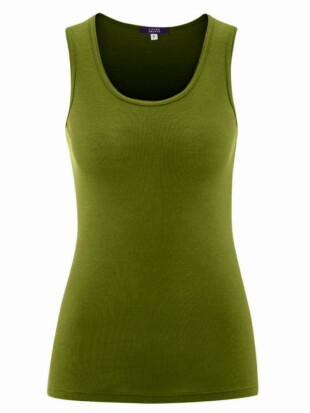 Topje bio wol/bio katoen, olijfgroen - LIVING CRAFTS