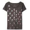 Shirt biokatoen Paala - driehoekjes donkergrijs spikkel 2