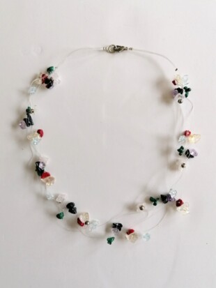 Ketting kort, steentjesmix