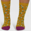 Bamboe sokken Thought - 37-41 - bloempjes geel 2