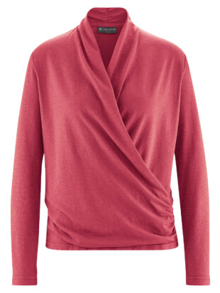 Shirt hennep/biokatoen, sjaalkraag barolo - HEMPAGE