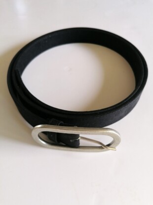 Vegan damesriem kurk, zwart - ARTELUSA