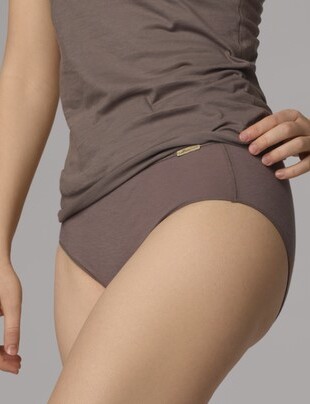 Slipje bio katoen zonder elasthane, earth - COMAZO