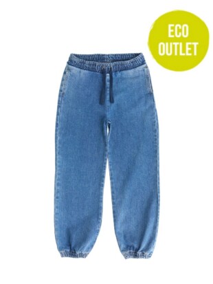 Kinderjeans bio katoen, jogger day sky blue - EVERMIND