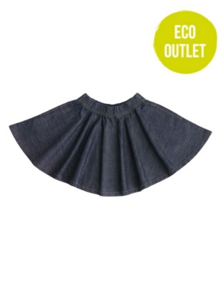Zwierrokje bio katoen, jeanslook deep blue - EVERMIND
