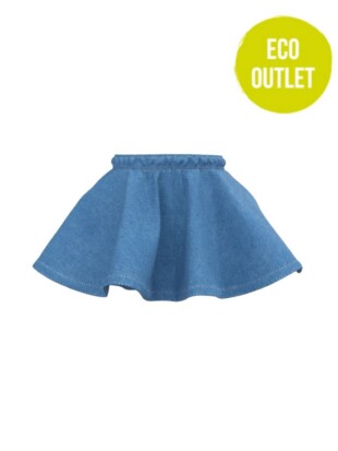 Zwierrokje bio katoen, jeanslook chrystal blue - EVERMIND