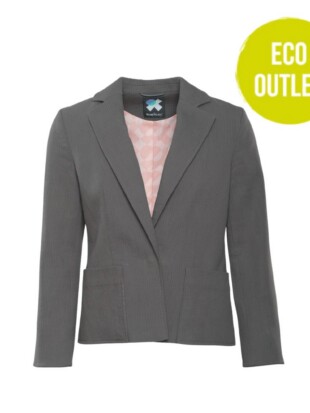 Blazer bio katoen, taupe - TRUESTORY