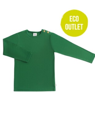Kindershirt bio katoen, lange mouw donkergroen - LEELA COTTON