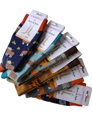 5+1 gratis sokken bamboe, Schotse Hooglander - DORIS AND DUDE