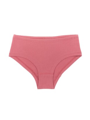 Meisjesheupslip bio katoen, donkerroze - LEELA COTTON