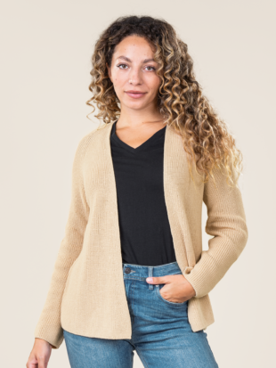 Vest bio katoen, Olivia zand - LIVING CRAFTS