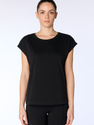 Shirt bio katoen, oversized zwart - LEELA COTTON