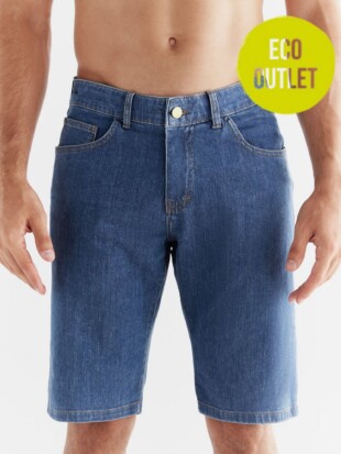 Short bio katoen, jeans mid blue - EVERMIND
