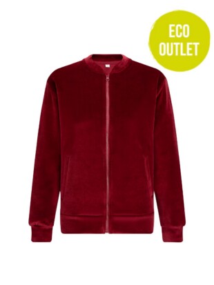 Ritsvest bio velours, bordeaux - LEELA COTTON