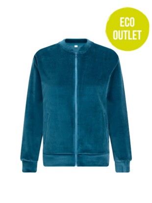 Ritsvest bio velours, zeeblauw - LEELA COTTON