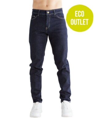 Herenjeans bio katoen, slim fit slate blue - EVERMIND