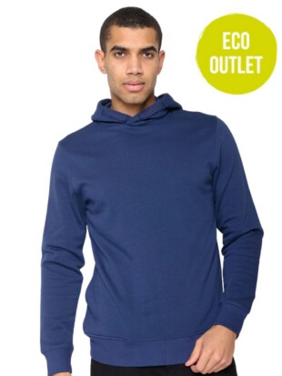 Hoodie bio katoen, blauw - GREENBOMB