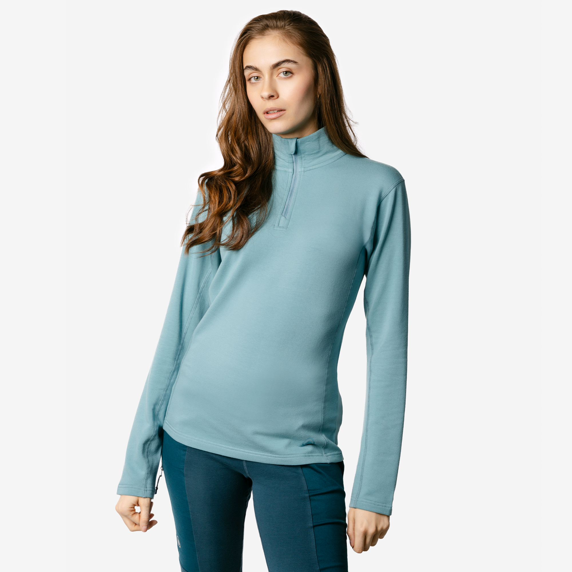 Damesshirt modalmix, aqua - LIVING CRAFTS