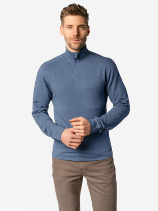 Herenshirt modalmix, denim blue - LIVING CRAFTS