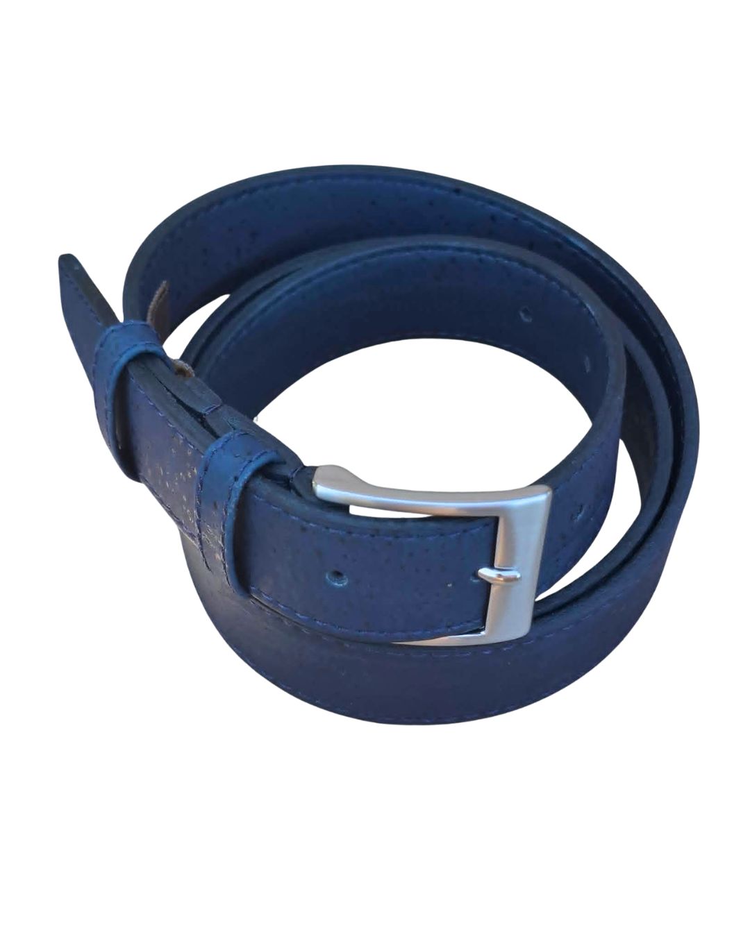 Vegan riem kurk, blauw - Velen