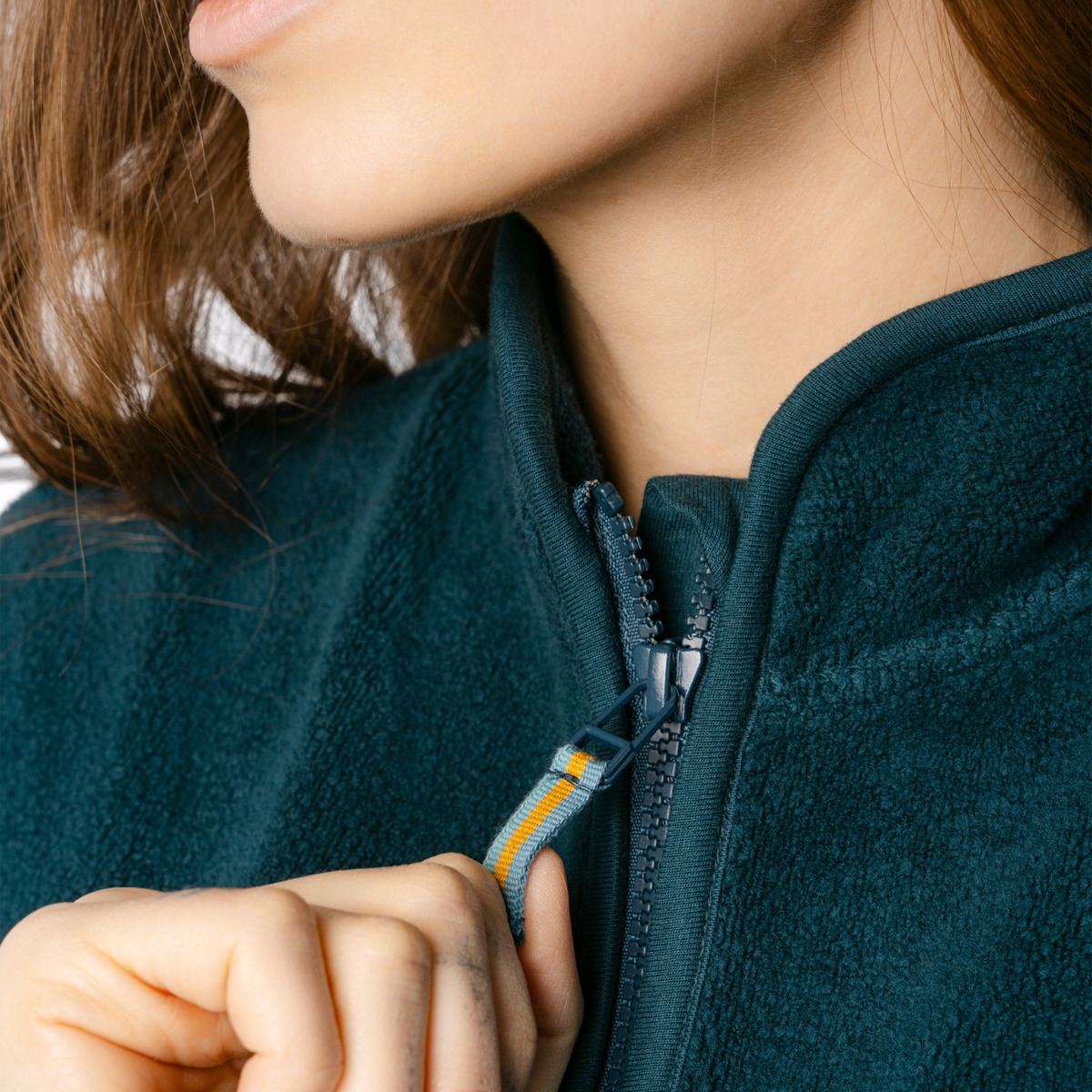 Bodywarmer bio fleece, petrol - LIVING CRAFTS