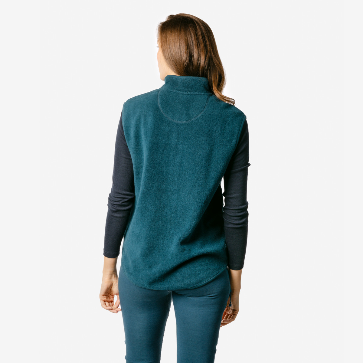 Bodywarmer bio fleece, petrol - LIVING CRAFTS