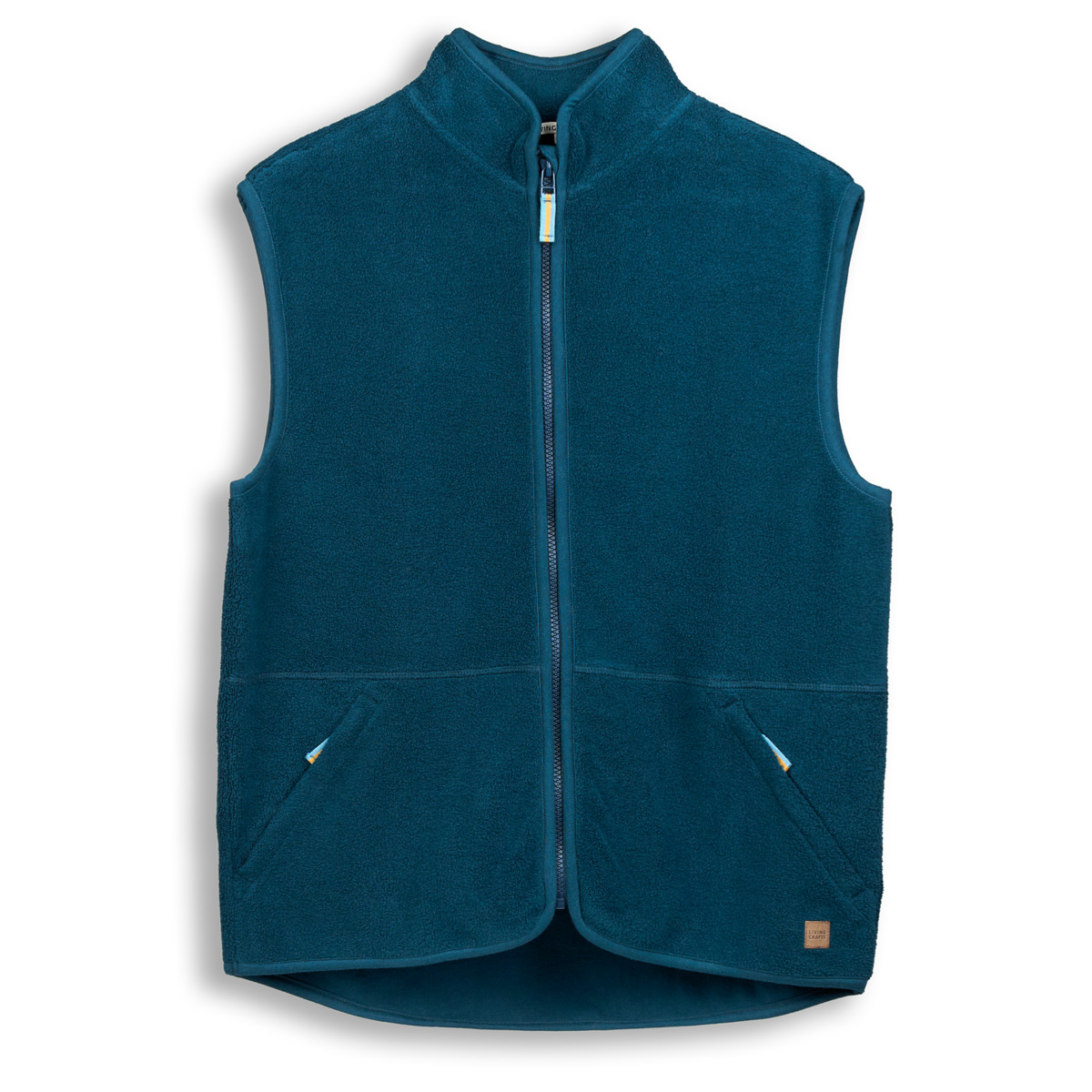 Bodywarmer bio fleece, petrol - LIVING CRAFTS