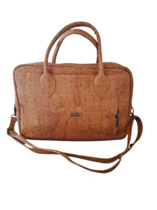 Vegan laptoptas kurk, Bo lichtbruin - VELEN