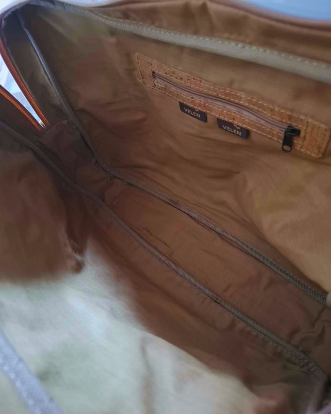 Vegan laptoptas kurk, Bo lichtbruin - VELEN