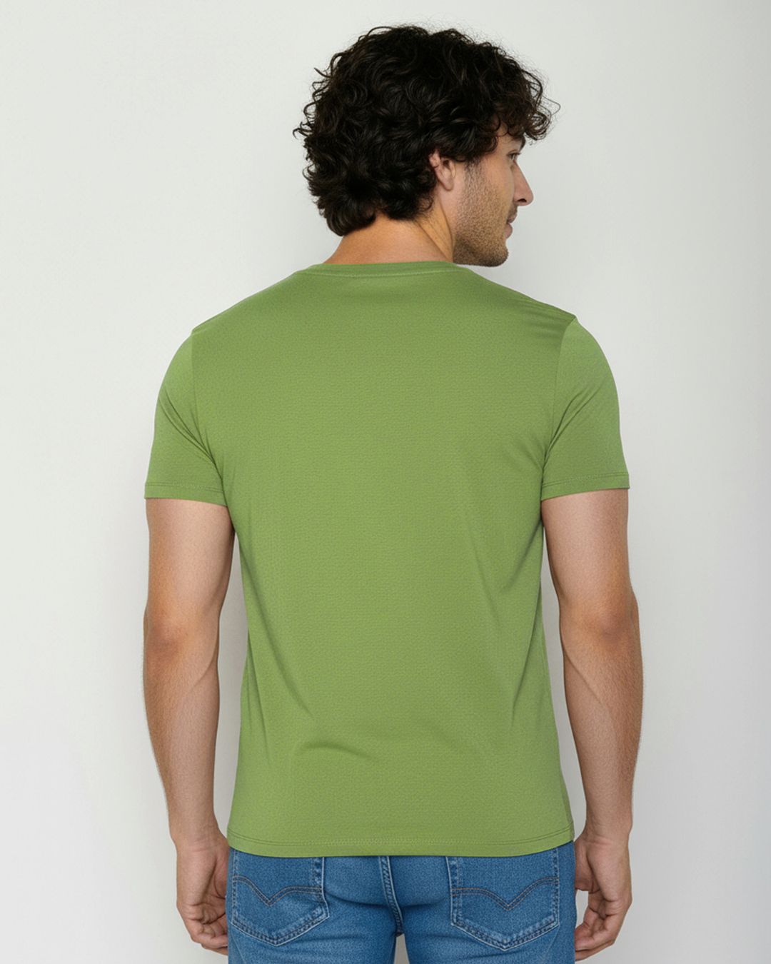 T-shirt bio katoen, beer varengroen - GREENBOMB