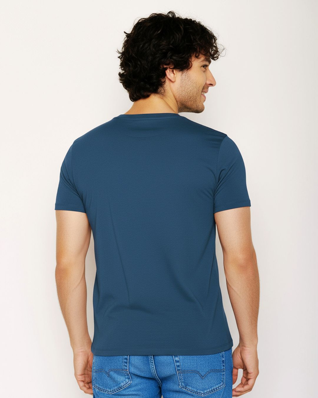 T-shirt bio katoen, schildpad petrol - GREENBOMB