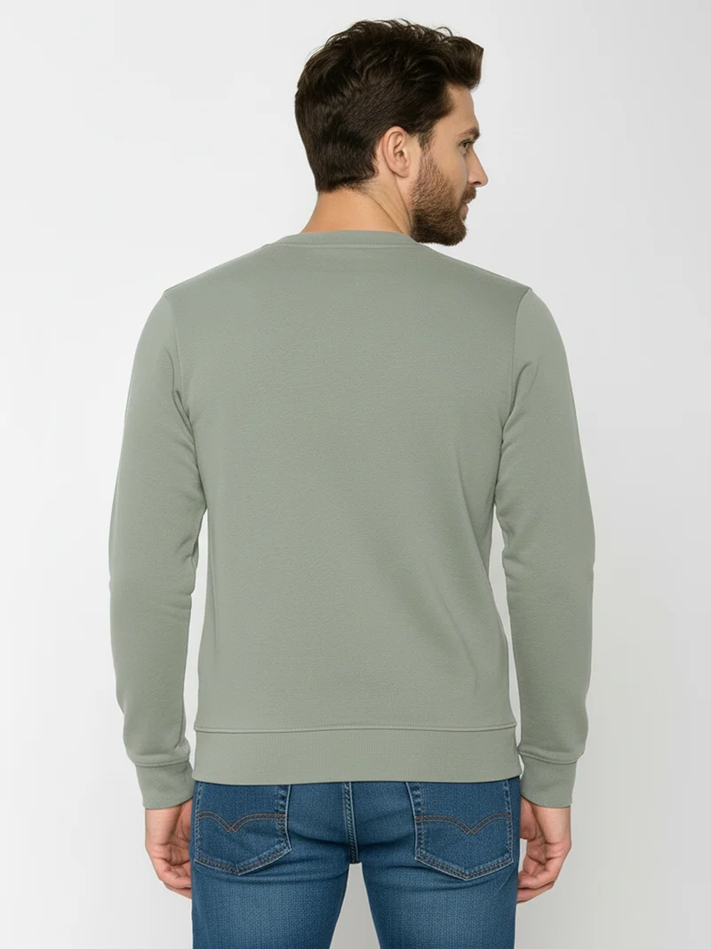 Sweater bio katoen, go wild zachtgroen - GREENBOMB