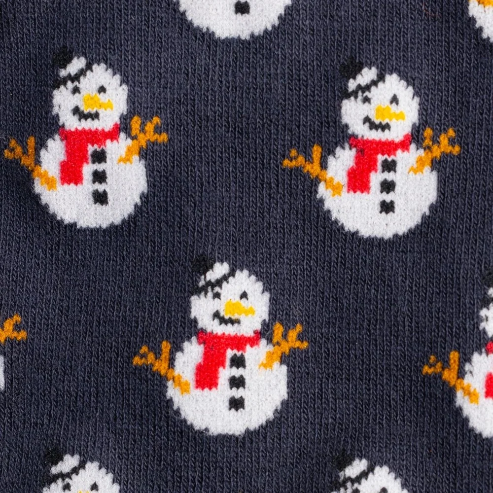 Sokken bamboe, sneeuwmannetjes blauw - SWOLE PANDA