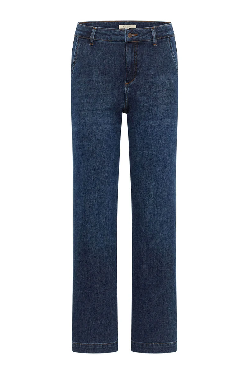 Damesjeans bio katoen, rechte pijp vanatu blue - TRANQUILLO