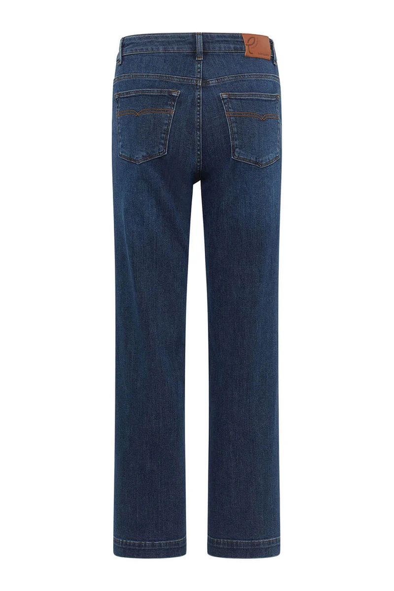 Damesjeans bio katoen, rechte pijp vanatu blue - TRANQUILLO