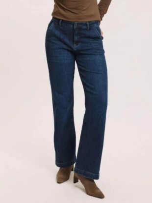 Damesjeans bio katoen, rechte pijp vanatu blue - TRANQUILLO