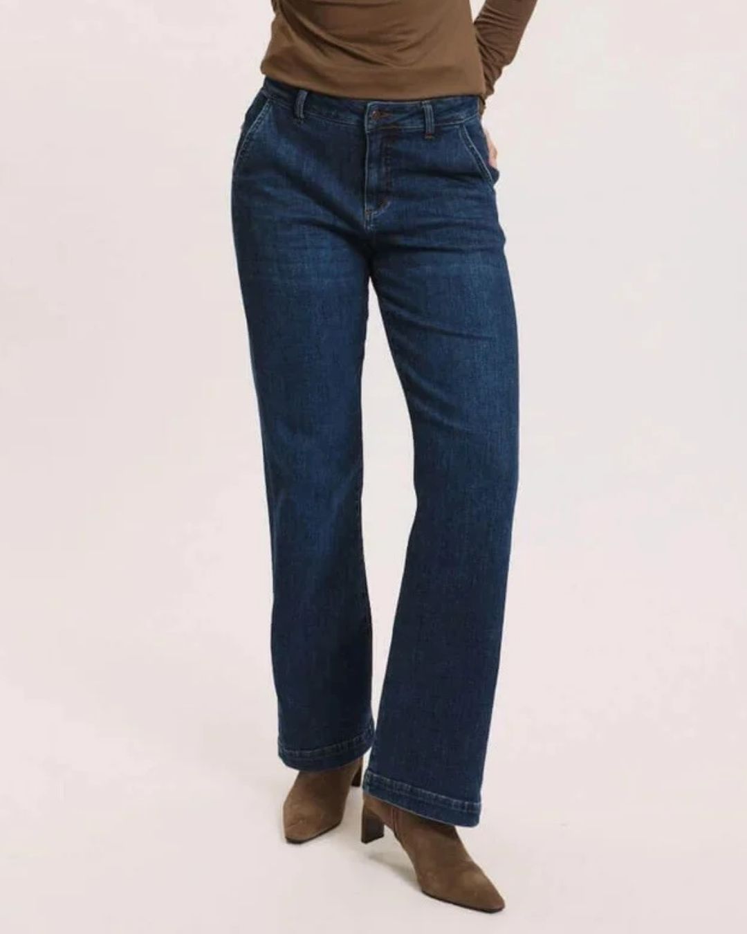 Damesjeans bio katoen, rechte pijp vanatu blue - TRANQUILLO