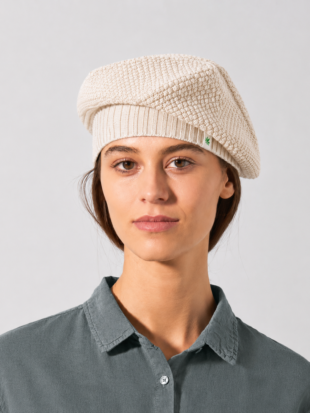 Baret hennep/bio katoen, naturel - HEMPAGE